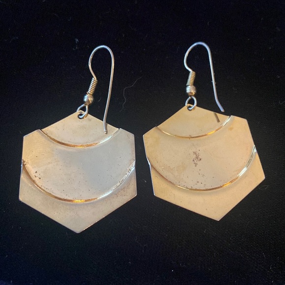 💛Vintage gold enameled earrings - Picture 9 of 11